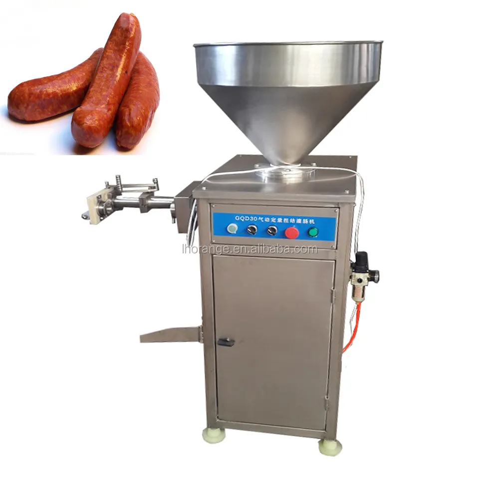Высококачественная машина для наполнения мясом, скручиваемая Автоматическая пневматическая машина для наполнения колбасы