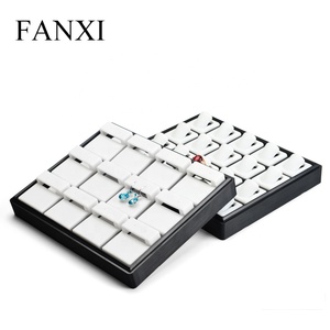 FANXI Custom Jewellery Display Trays For Ring Earrings Necklace Pendant Cheap Vacuum Formed Stackable Plastic Jewelry Tray