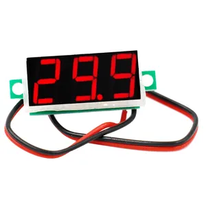 Testeur de tension numérique LCD, modèle rouge DC 2.4V-30V 0.28 pouces, pour Tester la tension, la voiture et la moto