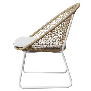 Mobilier moderne extérieur patio restaurant salle à manger en <span class=keywords><strong>aluminium</strong></span> <span class=keywords><strong>jardin</strong></span> café loisirs chaises rondes en corde - Product Image 3