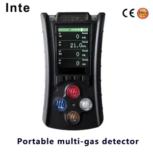 Ручной многогазовый детектор для личного использования, монитор 4 газов CO, O2, H2S, CH4/LEL