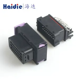 Haidie ECUPCBアルミニウムエンクロージャー防水産業用ワイヤー電気自動車メスオスATX24ピンコネクター