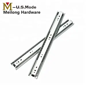 Telescopic Channel Drawer Slide / Kitchen Drawer P arts / Ball Bearing Cold Roll Iron Telescopic Drawer Slide dtc