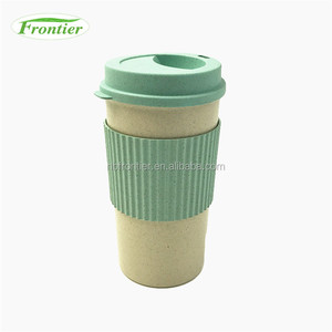 Especiales personalizados diseño viaje Fibra de trigo taza de café con tapa de silicona - Product Image 5