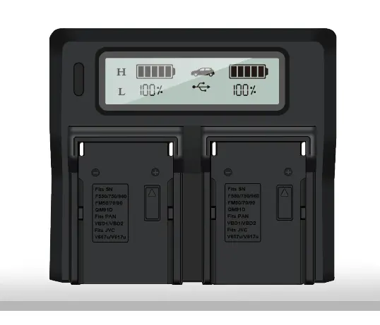 Neue Hohe qualität LCD Screen Kamera Batterie Dual Ladegerät USB Ladegerät Für Sony F550/F750/F960