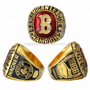 Gold Plated Jewelry Wholesale Stainless Steel Softball Championship Rings