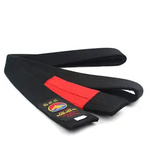 Woosung המקצועי מותאם אישית לוגו 100% כותנה לחימה אמנויות שחור רקמת טאקוונדו חגורה