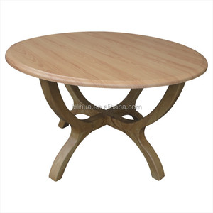 Mesa de comedor redonda moderna de madera para hotel a prueba de agua y aceite para uso en exteriores en restaurantes para cafetería y muebles - Product Image 4
