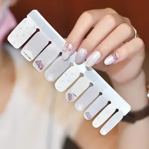 hot selling 2024 new design laser nail wraps nail stickers easy to use