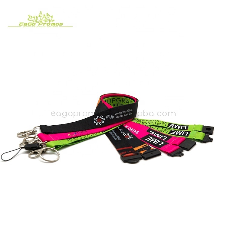2026 Custom Sublimation Polyester Printed Fashion Satin Lanyard Id Card Holder With Lanyard Image 2