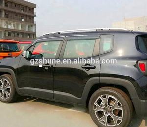 PC Injection fenêtre visière pour Jeep <span class=keywords><strong>RENAGADE</strong></span> 2015 2016 2017 2018 2019 déflecteurs d'évent pare-pluie porte visières accessoires Auto - Product Image 3