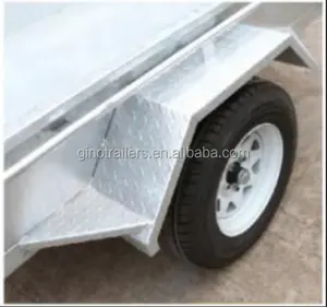 185R14C 5 pegas daun aluminium tip trailer dengan kandang