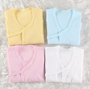 Puro <span class=keywords><strong>cotone</strong></span> abbigliamento bambino appena nato della biancheria intima del bambino del <span class=keywords><strong>cotone</strong></span> puro del vestito kimono 0-3 mesi vestiti del bambino - Product Image 1