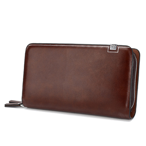 Borsa a Mano da Uomo con Doppia Cerniera, Portacellulare Multi-scomparto, Portafoglio Lungo alla Moda, Borsa da Lavoro Capiente - Product Image 4