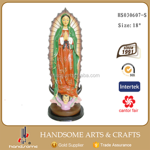 México pulgadas resina <span class=keywords><strong>Virgen</strong></span> <span class=keywords><strong>de</strong></span> <span class=keywords><strong>Guadalupe</strong></span> señora escultura arte religioso artesanía estatuilla para Navidad poliresina modelo - Product Image 3
