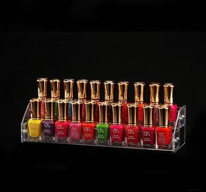 Présentoir à vernis à ongles en acrylique moderne personnalisé avec montage facile pour bureau et 1 étagère - Product Image 5