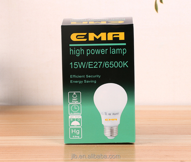 Custom Made 400gsm Matte Paper Led Light Bulb Packaging Gift Folding Box