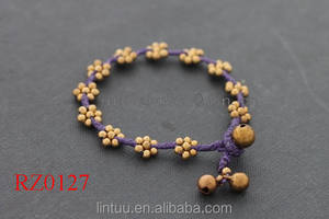 The moet popüler yeni altın kulak tops tasarımlar pirinç boncuk bilezik takı - Product Image 3