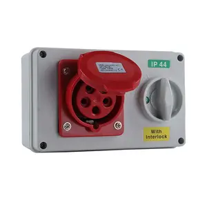 Al aire libre IP44 16 Amp 32 Amp interlock interruptor eléctrico hembra