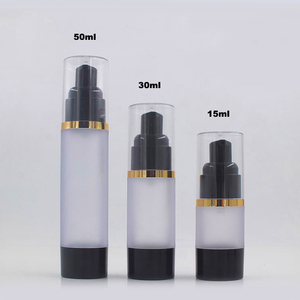 Botellas <span class=keywords><strong>de</strong></span> loción <span class=keywords><strong>de</strong></span> plástico sin aire Hengjian 15ml 30ml 50ml 100mL tapa transparente <span class=keywords><strong>de</strong></span> cuerpo negro esmerilado para cosméticos <span class=keywords><strong>de</strong></span> crema para el cuidado <span class=keywords><strong>de</strong></span> la piel - Product Image 6