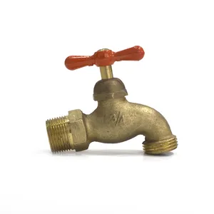 3/4 High Quality Forged Brass Sand Casting Bibcock With T-handle Water Tap