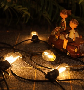 Heavy Duty 50M 100M 240V Bên Ngoài Festoon Chuỗi Ánh Sáng Edison Ngoài Trời Màu 15M 25M 30M 40M Festoon Cafe <span class=keywords><strong>Lights</strong></span> - Product Image 6