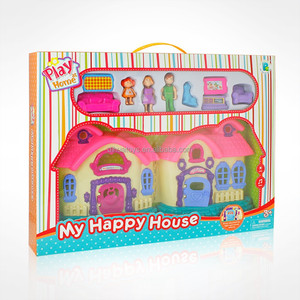 Ensemble de jouets, maison de <span class=keywords><strong>famille</strong></span> heureuse, meubles, en plastique, pour enfants filles - Product Image 1