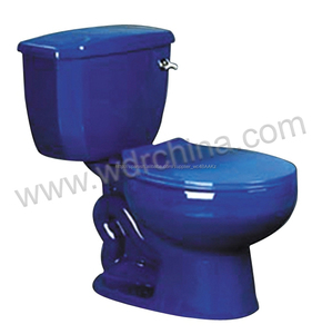 De dos piezas de diseño de baño <span class=keywords><strong>inodoro</strong></span> sifónico color porcelana sanitaria higiénico azul - Product Image 1