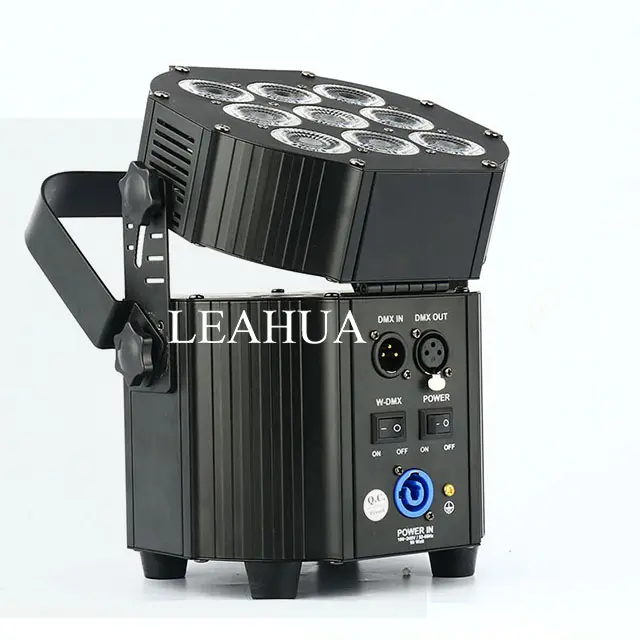 Không Dây 9*10 W RGBWA + UV 6 Trong 1 Battery Powered Ánh Sáng Led Uplight Sự Kiện Đám Cưới Led Par Ánh Sáng Cho DJ Party Thuê