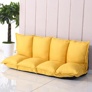 Foldable Floor Sofa Bed Adjustable <strong>Futon</strong> Sofa Bed Lounge Bed Floor Mattress Lazy Folding Floor Chair with 2 Pillow