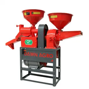 DAWN AGRO Mini Combined Rice Mill with Flour Mill Machine for Family Use