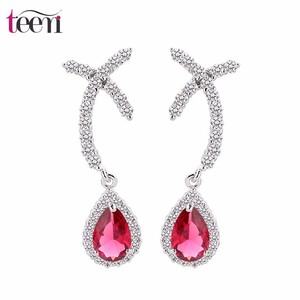 Teemi luxe excellente <span class=keywords><strong>coupe</strong></span> zircon cubique Boucles d'oreilles CZ oreilles en cristal nuptiale bijoux de <span class=keywords><strong>mariage</strong></span> <span class=keywords><strong>pour</strong></span> les femmes - Product Image 1