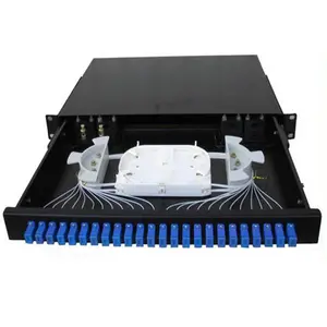 Outdoor direct buried armored Fiber Optic Cable 24 48 96 Port Fiber Optic Patch Panel Optical FTTH Equipment