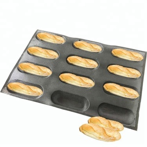Bandejas de silicona antiadherentes para panadería 60x40cm Incluye 12 piezas Moldes para perros calientes de 6,5 pulgadas Herramientas para pasteles - Product Image 5