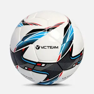 Superb PU cosido a mano tamaño 3 4 5 balón de fútbol, logotipo personalizado de Pakistán balón de fútbol para competición