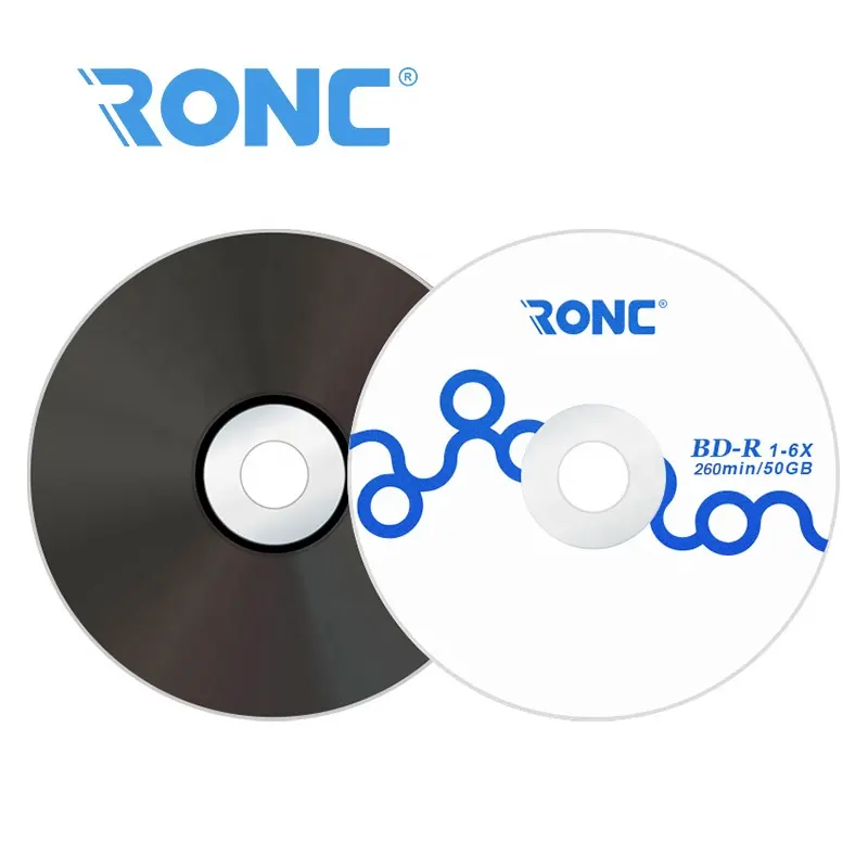 Blu-ray-disco azul de 16x25gb, 50gb, BD-R, cd, dvd blanco, venta al por mayor de fábrica