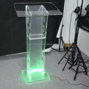 Lampu Led transparan akrilik <span class=keywords><strong>Lectern</strong></span> <span class=keywords><strong>Pulpit</strong></span> akrilik Platform podium Gereja <span class=keywords><strong>Pulpit</strong></span>