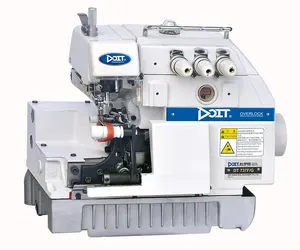 Máquina de costura industrial dt 747f/ga, alta velocidade, 4 roscas, máquina de costura overlock