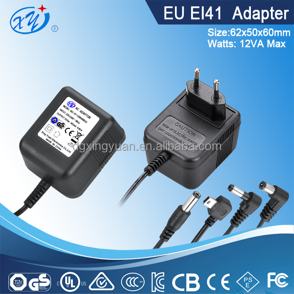 Ac DC adaptador de 5 v DC 1a transformador para amplificador en negro color
