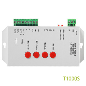 LED <span class=keywords><strong>T1000S</strong></span> 128 Carte SD Pixels Contrôleur DC5 ~ 24V, pour WS2801 WS2811 WS2812B LPD6803 LED 2048 bande lumière lampe - Product Image 5