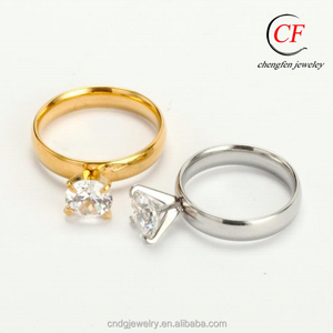Stainless Steel Gold Plated Accessories for Women Jewelry Wedding <strong>Ring</strong> Gold <strong>Diamond</strong> <strong>Drill</strong> <strong>Bit</strong> <strong>Engagement</strong> <strong>Rings</strong> - Product Image 4