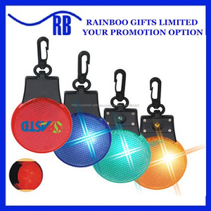 vendedora caliente del bulbo de plástico del bolso de escuela del intermitente led de seguridad reflector <span class=keywords><strong>con</strong></span> mosquetón - Product Image 1