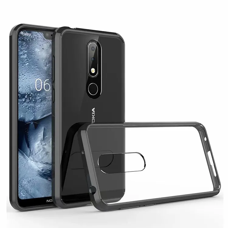 phone cases anti-scratch crystal clear soft tpu hard transparent back cover for nokia 6.1 plus G400 C200 C100 C21 phone case