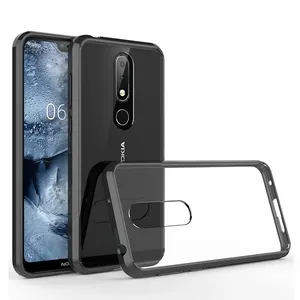 Handy hüllen kratz feste kristall klare weiche TPU harte transparente Rückseite für Nokia 6.1 plus G400 C200 C100 C21 Handy hülle