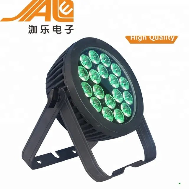 China Fornecedor Levou Luz dmx Par 18x15 W 4 EM 1 Multi Cor RGBW Conduziu a Luz Par Plana