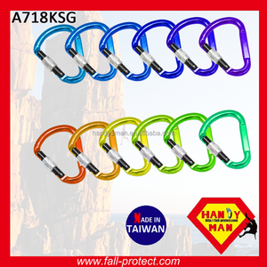 D Shaped Safe Rescue Hook Anodized Colorful Climbing Aluminum Carabiner for Outdoor Sports - Product Image 5