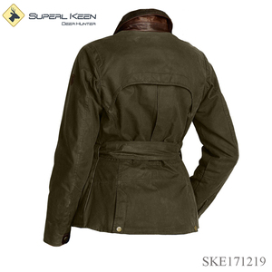 Vêtements de chasse OEM vente en gros veste de terrain pour femmes veste de chasse en coton <span class=keywords><strong>ciré</strong></span> - Product Image 3