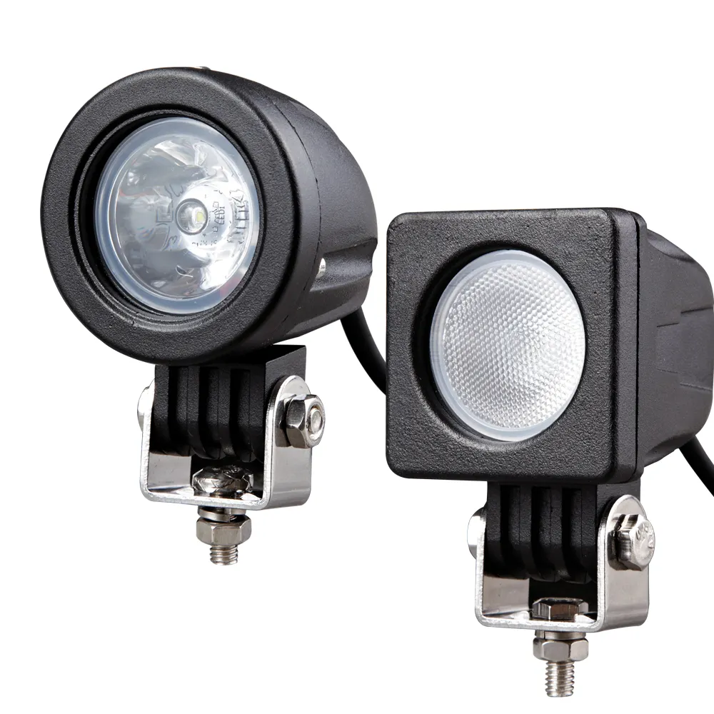 Super Bright 900lm 2x2 2" Round CRE E 10w 12V Motorcycle LED Headlight Car Spot Light