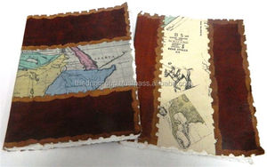 Libreta de direcciones de cuero de tapa dura con repisa de cubierta de alta calidad vintage auténtica al por mayor con logotipo personalizable-regalo - Product Image 2