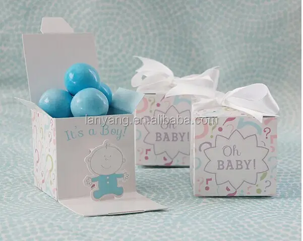 नई "बच्चे ओह" लिंग प्रकट गोद भराई एहसान बक्से कागज उपहार बॉक्स कैंडी बॉक्स (BF910B)